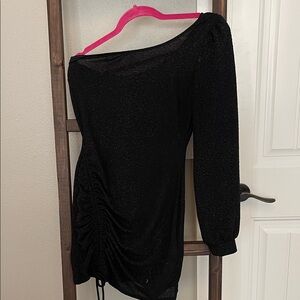 Windsor Black Glitter Mini Dress